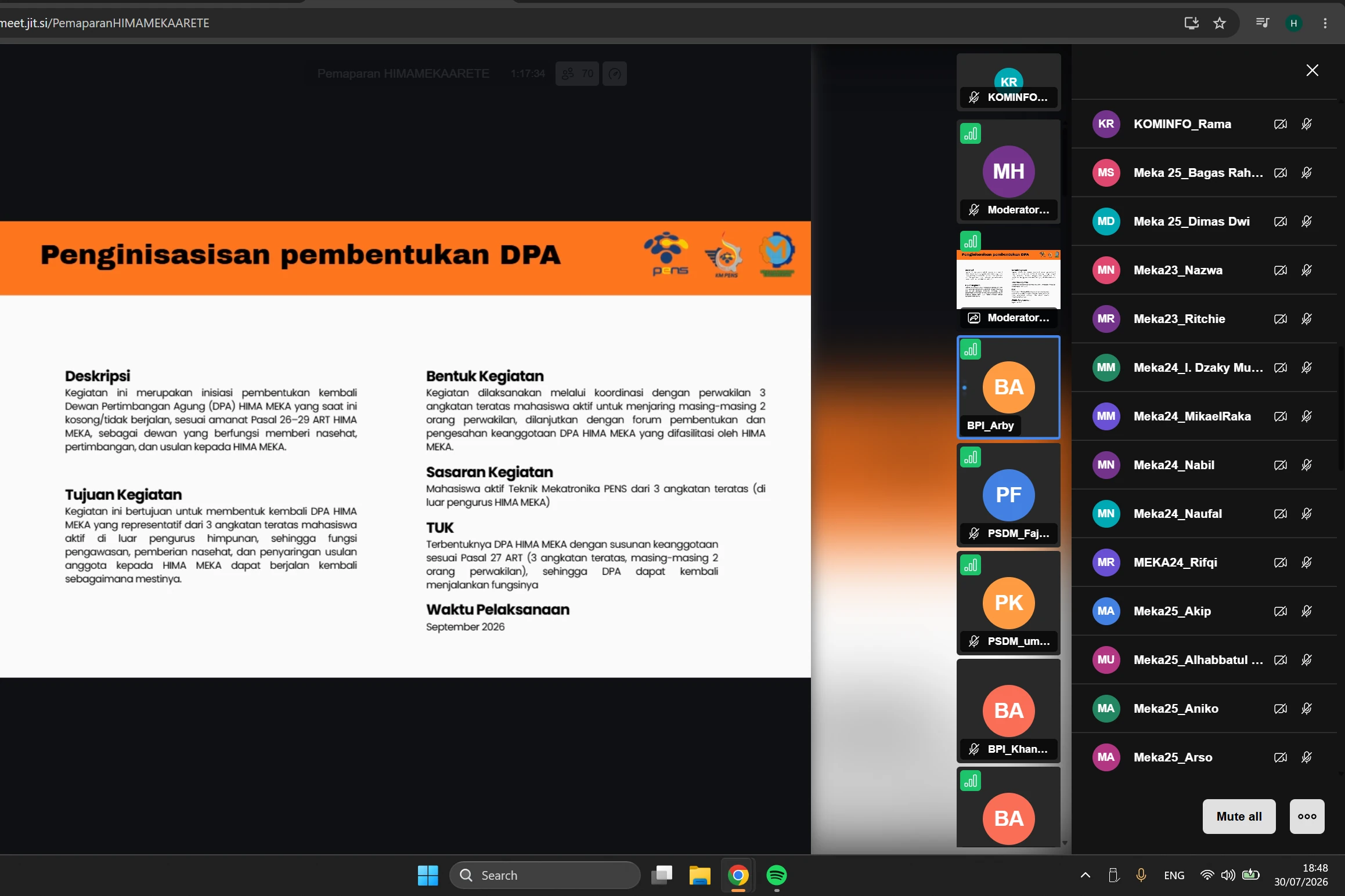 Dokumentasi Pemaparan Warga 2026